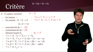 Sous-espaces vectoriels