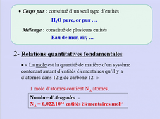 Accompagnement en chimie pour ST. Cours n°1 (première partie)