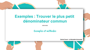 Exemples : trouver le plus petit dénominateur commun