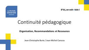 Continuité Pédagogique - 19 mars 2020