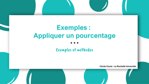 Exemples avec des pourcentages