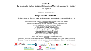 Agroécologie - Croiser les Regards - TRANSAGRINA