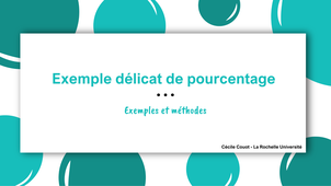 Exemple délicat de calcul de pourcentages (tableau à double entrée)