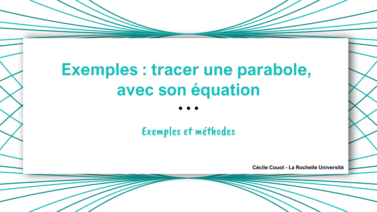 POD - Remise à niveau en maths - 5-2 Propriétés des courbes et