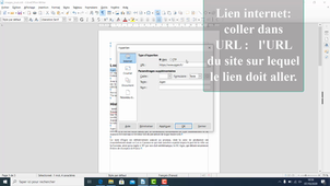 Comment configurer des liens dans writer?