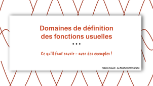 Domaine de définition des fonctions usuelles