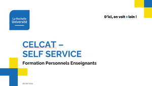 Celcat Self Service pour faire l'appel