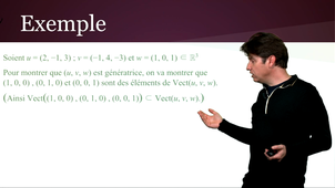 Familles libres - Familles génératrices