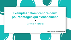 Exemples avec deux pourcentages qui s'enchainent