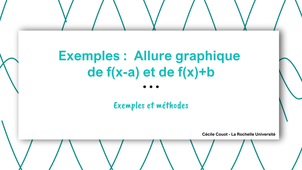 Exemples et généralisation : Courbes de f(x-a) et f(x)+b