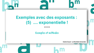 Exemples avec des exposants : (5) avec exponentielle