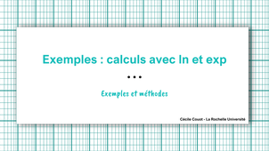 Exemples : calculer avec LN et EXP ensembles