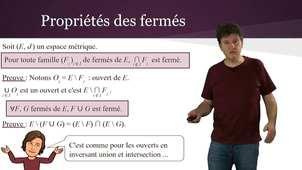 Topologie 4 : Espaces métriques. partie 2/2 : Fermés