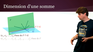 Somme d'espaces vectoriels