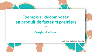 Exemples : décomposer en produit de facteurs premiers