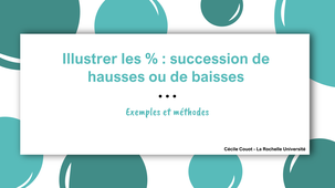 Illustrer des % : succession de hausses ou de baisses