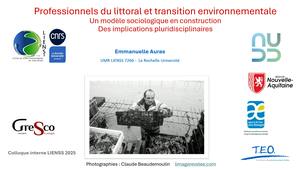 Professionnels du littoral et transition environnementale. Un modèle sociologique en construction –  implications pluridisciplinaires