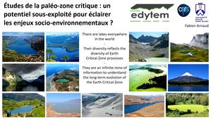 keynote : «Études de la paléo-zone critique : un potentiel sous-exploité pour éclairer les enjeux socio-environnementaux ?»