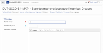 Moodle : créer des groupes