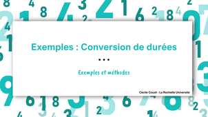 Exemple : conversion de durées