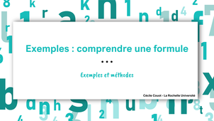 Exemples : Comprendre formule