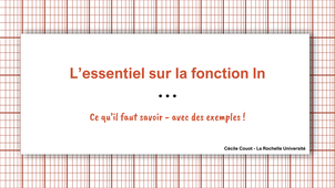 L'essentiel sur la fonction LN