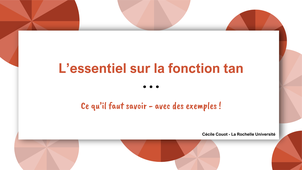 L'essentiel sur la fonction tan