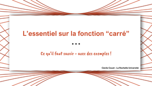 L'essentiel sur la fonction 