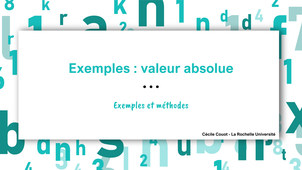 Exemples : Valeur absolue