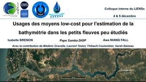 Utilisation des moyens low-cost pour la reconstitution de la bathymétrie dans les milieux  peu étudiés : cas de l’estuaire de la Casamance