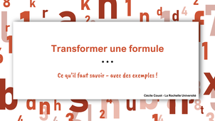 Transformer une formule