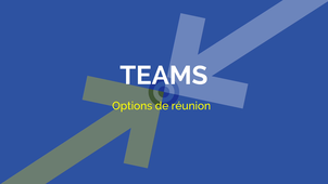 TEAMS : Options de réunion