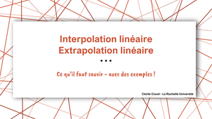 Interpolation et extrapolation linéaire