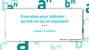 Exemples : débuter avec les exposants