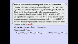 Chimie 2 : Calorimétrie (exercice complémentaire)