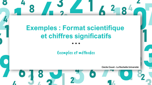 Exemples : format scientifique et chiffres significatifs