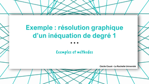 Exemple : Résolution graphique d'une équation de degré 1