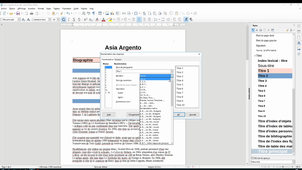 Numérotation des Chapitres et Table des Matières sous LibreOfficeWriter