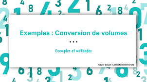 Exemples : conversion de volumes