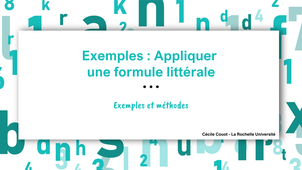 Exemples : appliquer une formule