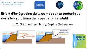 Effort d’intégration de la composante tectonique dans les solutions du niveau  marin relatif à la côte