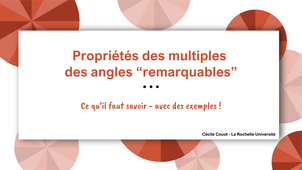 Multiples des anges remarquables