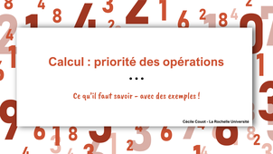 Calcul : priorité des opérations