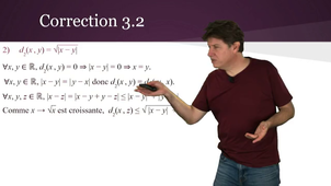 Topologie 3 : Notion de distance / Correction des exercices