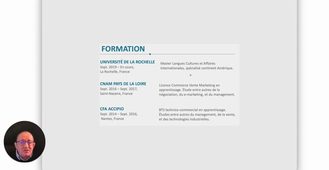 Master LCAI Le CV video 05 La formation