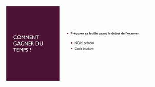 Consignes pour les QCM