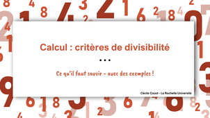 Division : critères de divisibilité