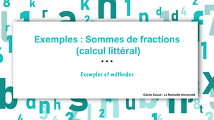 Exemples : sommes de fractions littérales