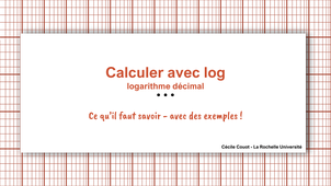 Calculer avec LOG (logarithme décimal)
