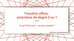 Fonction affine